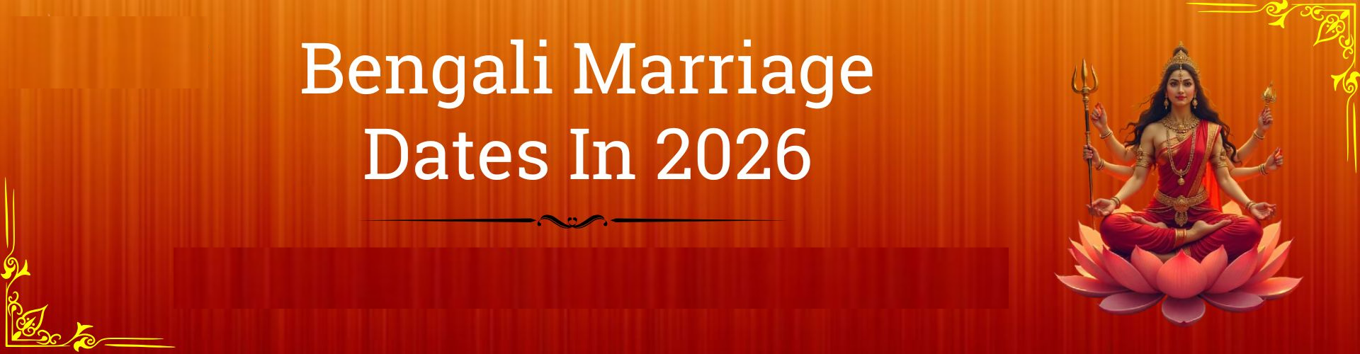 bengali marriage dates in 2026