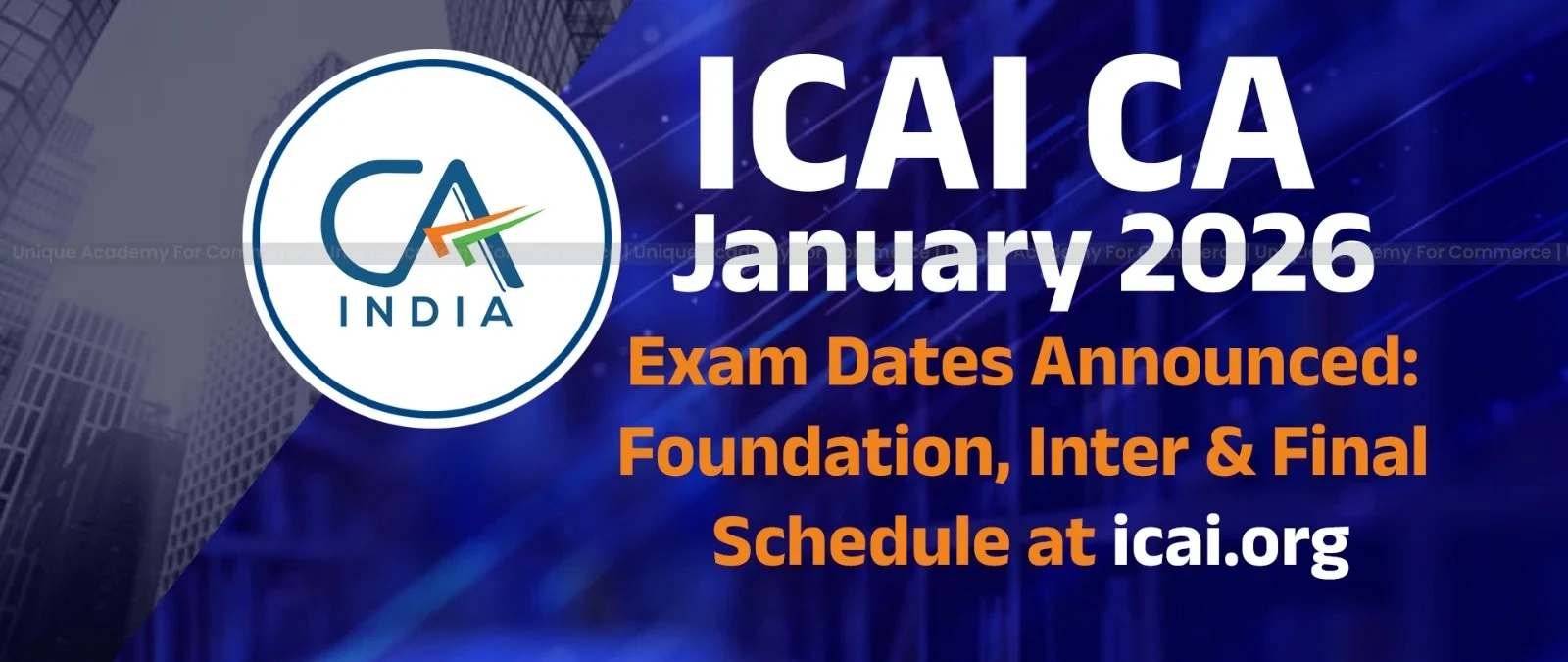 icai ca exam dates january 2026