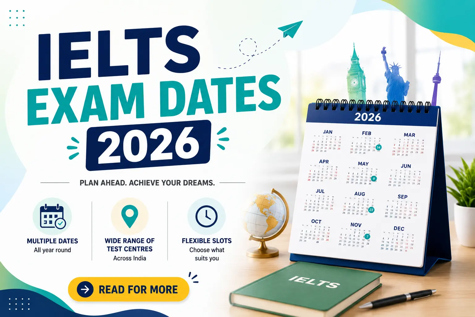 ielts exam dates 2026